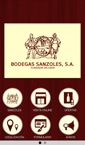 Android application Bodegas Sanzoles screenshort