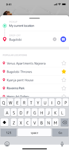 Shofa - Request a driver Screen 2