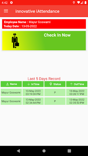 Innovative iAttendance Screen 2
