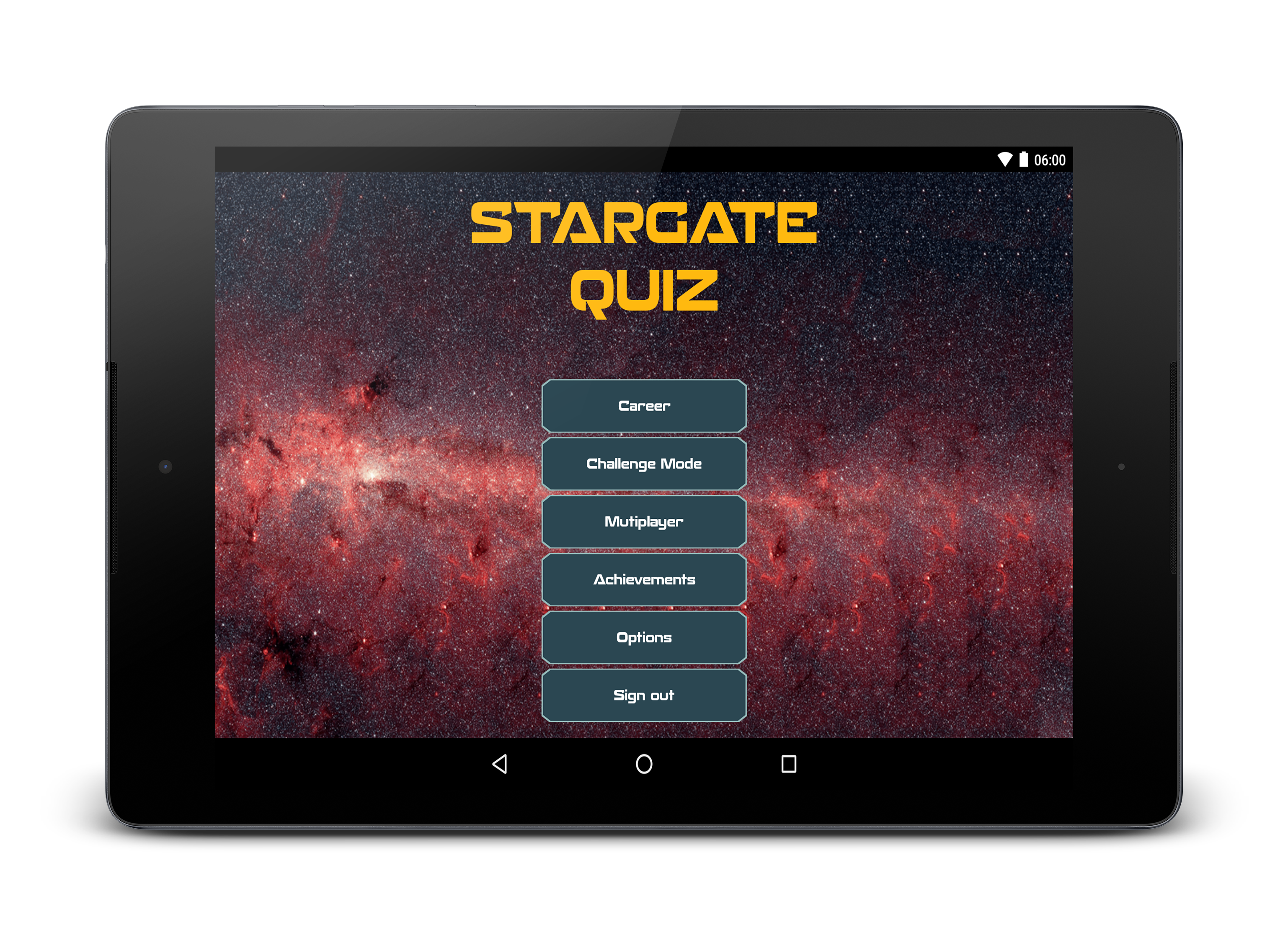 Android application Fanquiz for Stargate screenshort
