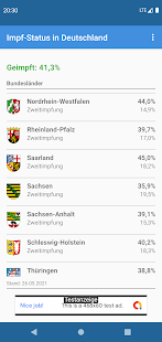 Impf-Status in Deutschland Screenshot