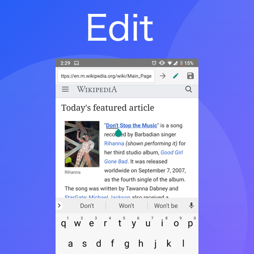 Edit Webpage App ✍️ Screen 2