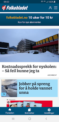 Android application Folkebladet screenshort
