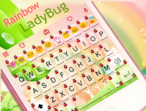 Rainbow Ladybug Emoji Keyboard