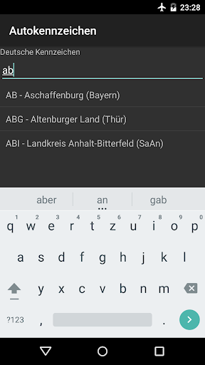 Autokennzeichen Screen 2