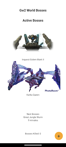 Android application Gw2 World Boss Tracker screenshort