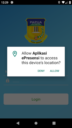 Android application ePresensi Papua screenshort