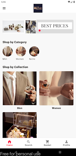 Android application Orchid Perfumes And Cosmetics screenshort
