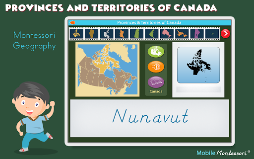 Android application Montessori Provinces of Canada screenshort