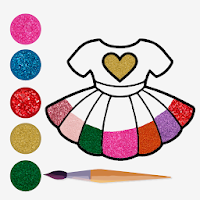 Dress Fashion Coloring Glitter