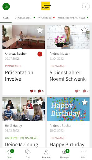 Android application OLWO inside screenshort