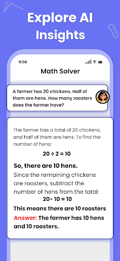 Screenshot of AI Math Solver With Solution
