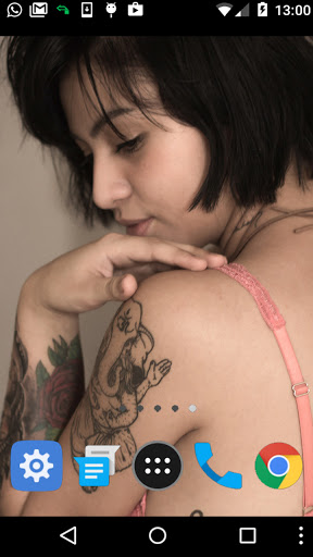 Android application tattoo girl wallpaper screenshort