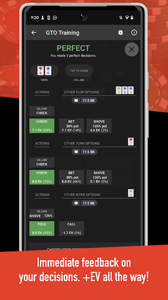Postflop+ GTO Poker Trainer App For Texas Holdem‏ 5.5.3 APK + Mod (Unlimited money) إلى عن على ذكري المظهر