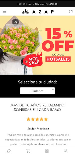 Android application Azap Flores screenshort