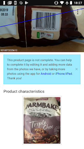 WebScan - search barcode Screen 3