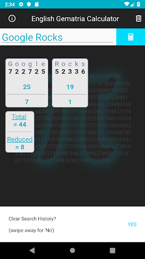 English Gematria Calculator Screen 2