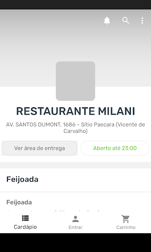 Android application Restaurante Milani Vicente De screenshort