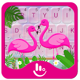 Cute Pink Flamingo Keyboard Theme icon