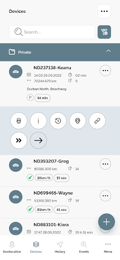 Android application GPS MEA LIVE screenshort