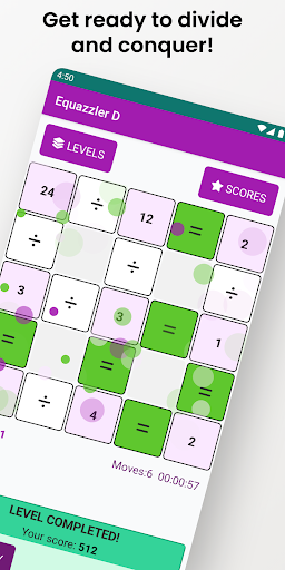 Equazzler D - Division Puzzle Screen 2