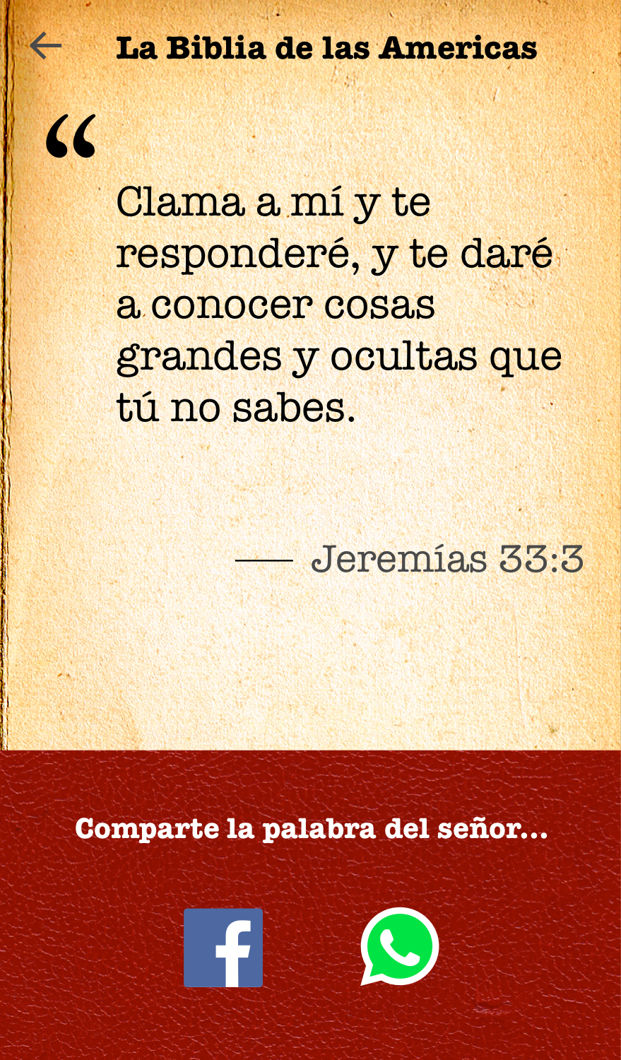 Android application La Biblia De las Americas screenshort