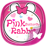 Pink Butterfly Rabbit theme icon