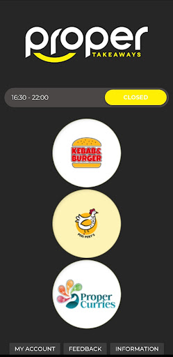 Android application Proper Takeaways Lincoln screenshort