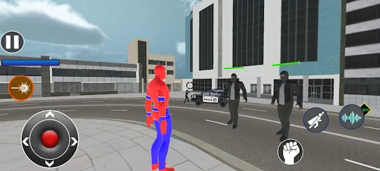 Spider Hero Fighting Gangster