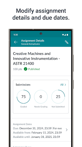 Screenshot of Canvas Teacher