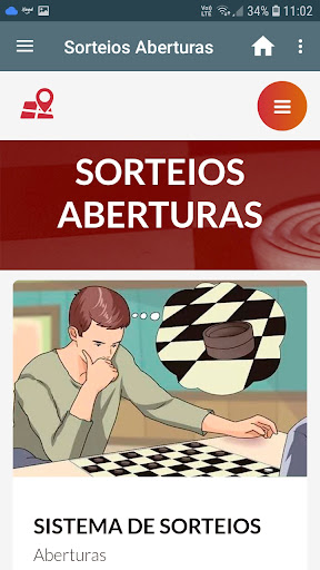 Android application Damas : Sorteio de Aberturas screenshort