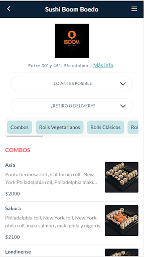 Android application Sushi Boom screenshort