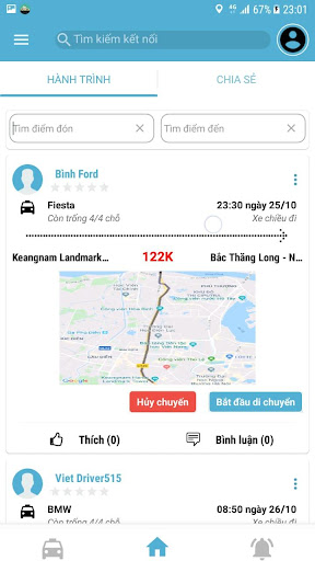 Android application LetsGO - Tài xế screenshort