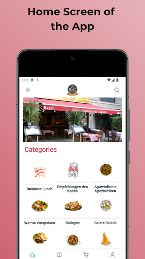Android application Ram Restaurant Berlin screenshort