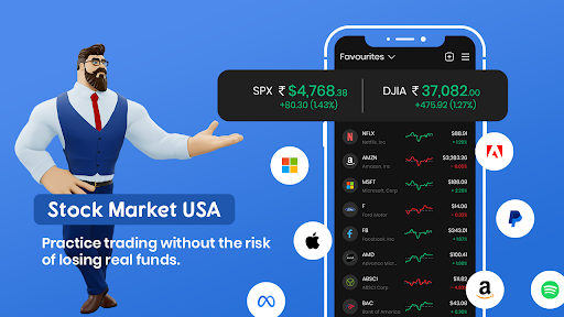 Android application Stock Market Simulator USA screenshort