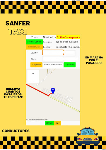 Sanfer Taxi Conductor Screen 2