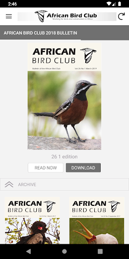 Android application African Bird Club screenshort