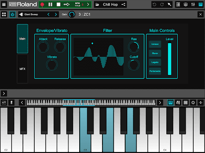 Roland Zenbeats - App de creación musical Screenshot