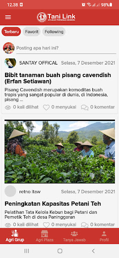 TaniLink: Komunitas Agribisnis Screen 2