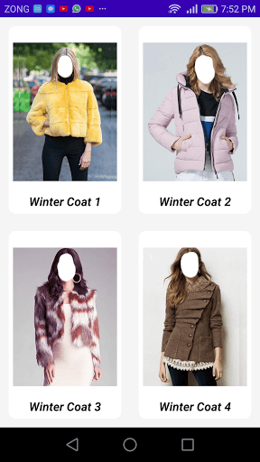 Winter Short Coat Fashion Screenshot