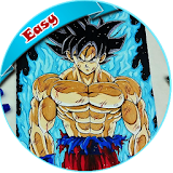 how to draw Ultra Instinct Easy Goku icon