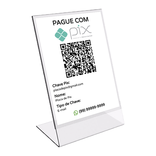 Placa de Pix QR Code logo