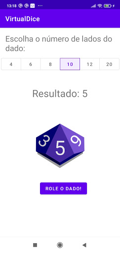 Virtual Dices Screen 3