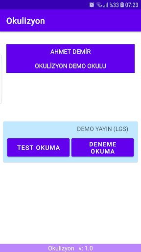 Android application Okulizyon screenshort