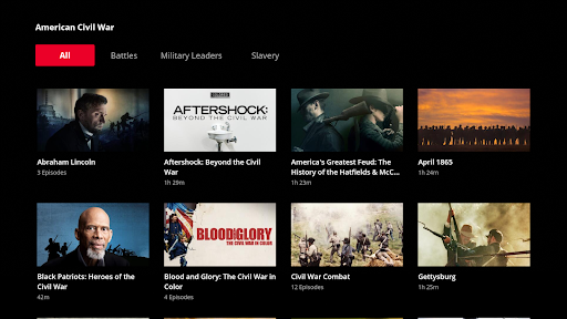 Screenshot of History Vault