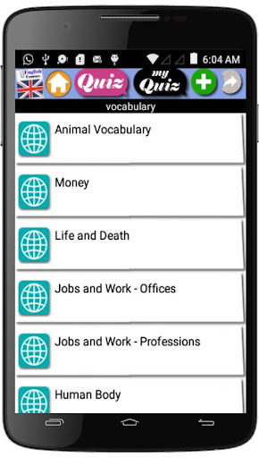 Android application English Courses screenshort