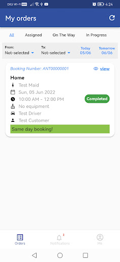Android application Antz Driver screenshort