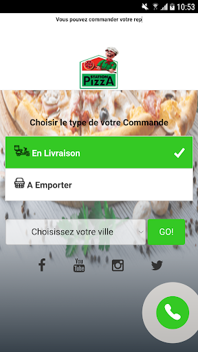 Android application Station Pizza au Naturel screenshort