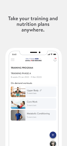 Screenshot of Erie Fitness Now and Level Red