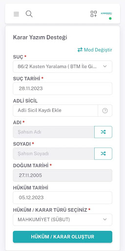 Android application Kararcı — Hukuki Destek screenshort